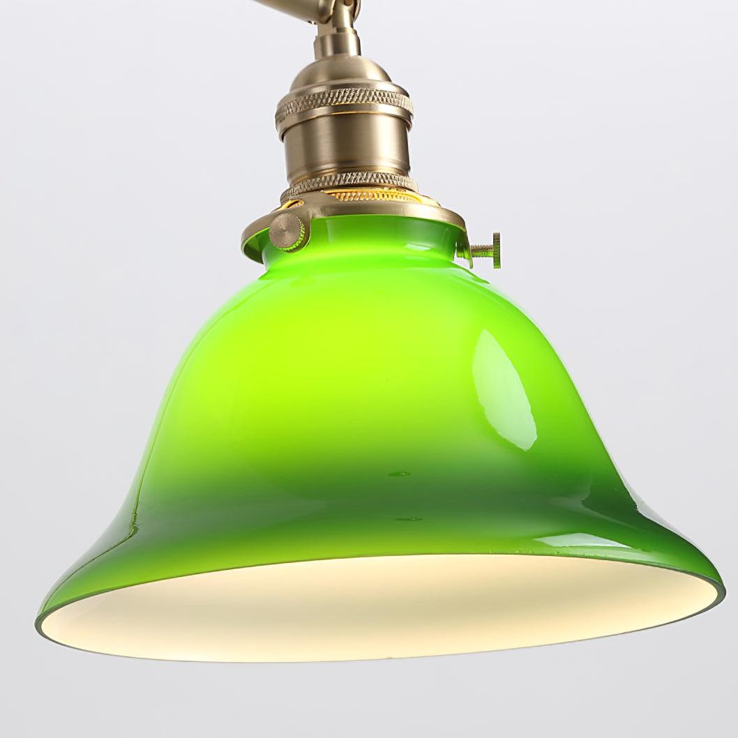 Vionde Applique murale réglable en laiton et verre vert - Neutralighting