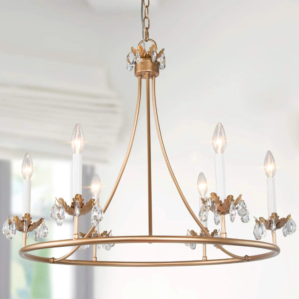 Yrvuvyh Ancien Industriel Luxe Laiton Cristal Lustre - Neutralighting
