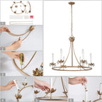 Yrvuvyh Ancien Industriel Luxe Laiton Cristal Lustre - Neutralighting