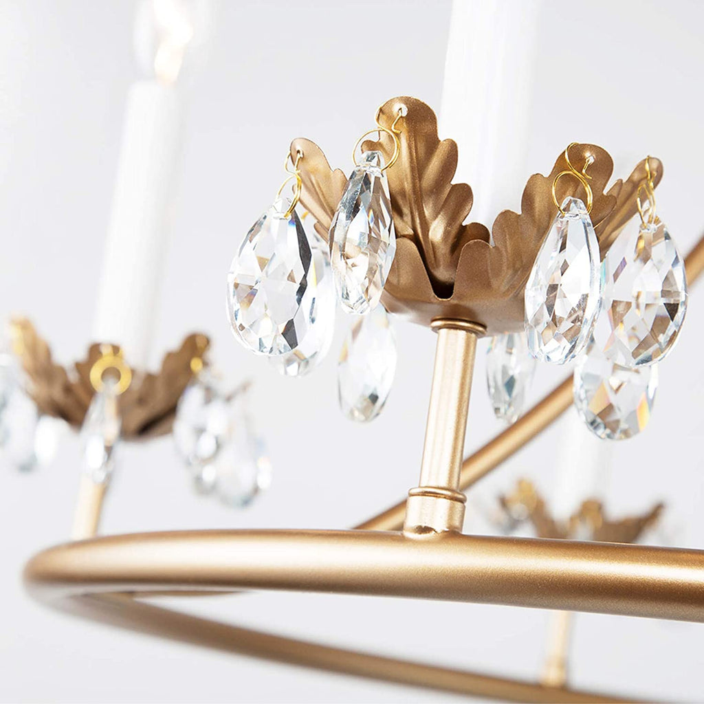 Yrvuvyh Ancien Industriel Luxe Laiton Cristal Lustre - Neutralighting