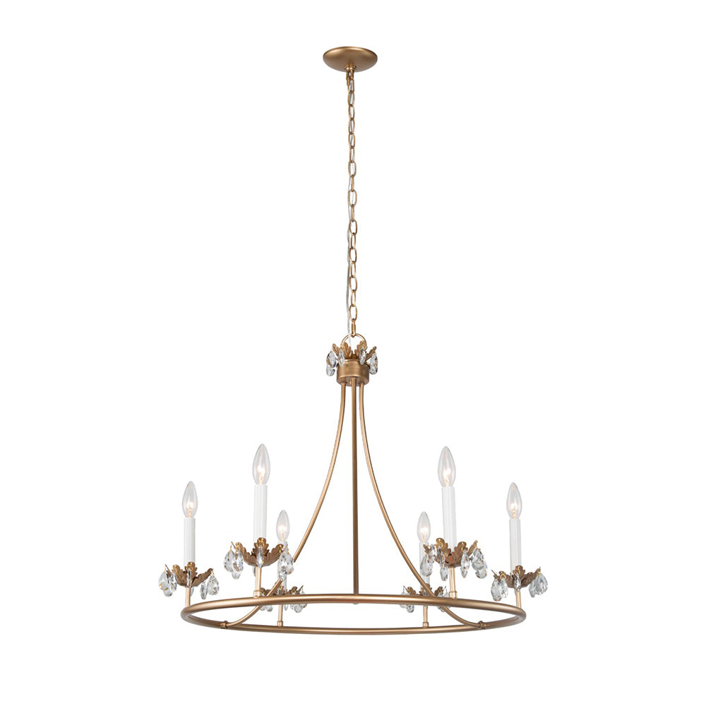 Yrvuvyh Ancien Industriel Luxe Laiton Cristal Lustre - Neutralighting