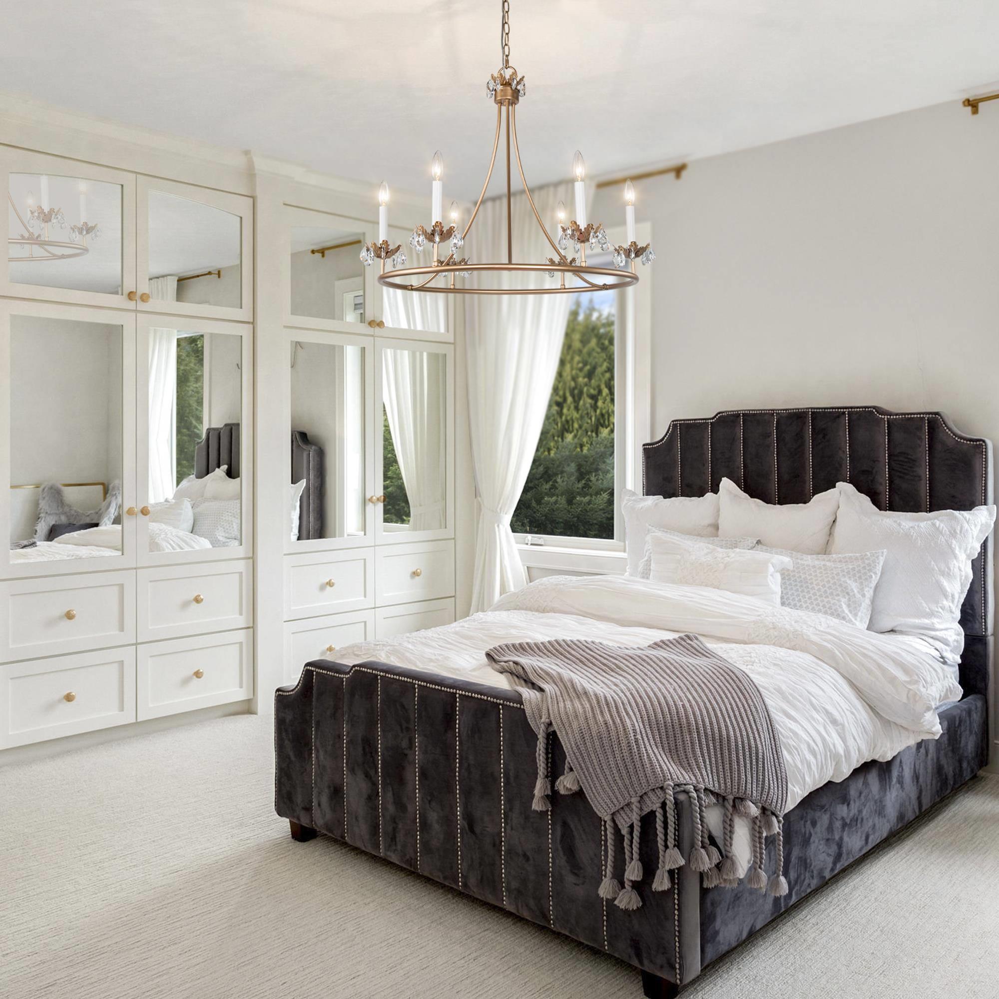 Yrvuvyh Ancien Industriel Luxe Laiton Cristal Lustre - Neutralighting