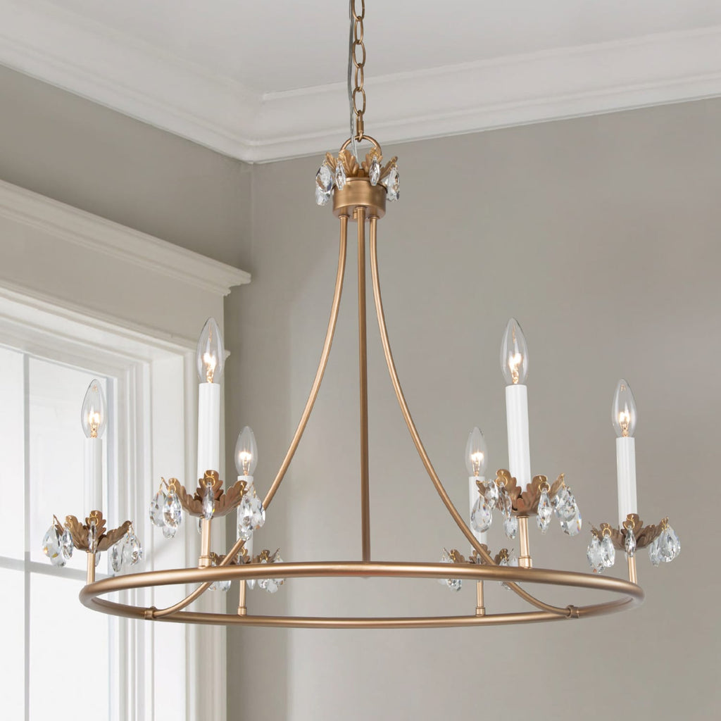 Yrvuvyh Ancien Industriel Luxe Laiton Cristal Lustre - Neutralighting