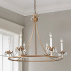 Yrvuvyh Ancien Industriel Luxe Laiton Cristal Lustre - Neutralighting