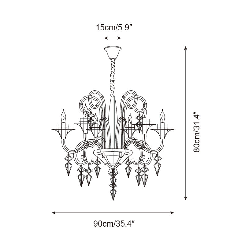 Lustre Baroque Luxe Câble - Neutralighting