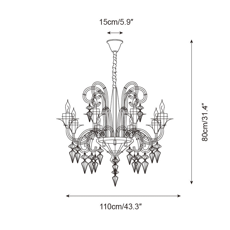 Lustre Baroque Luxe Câble - Neutralighting