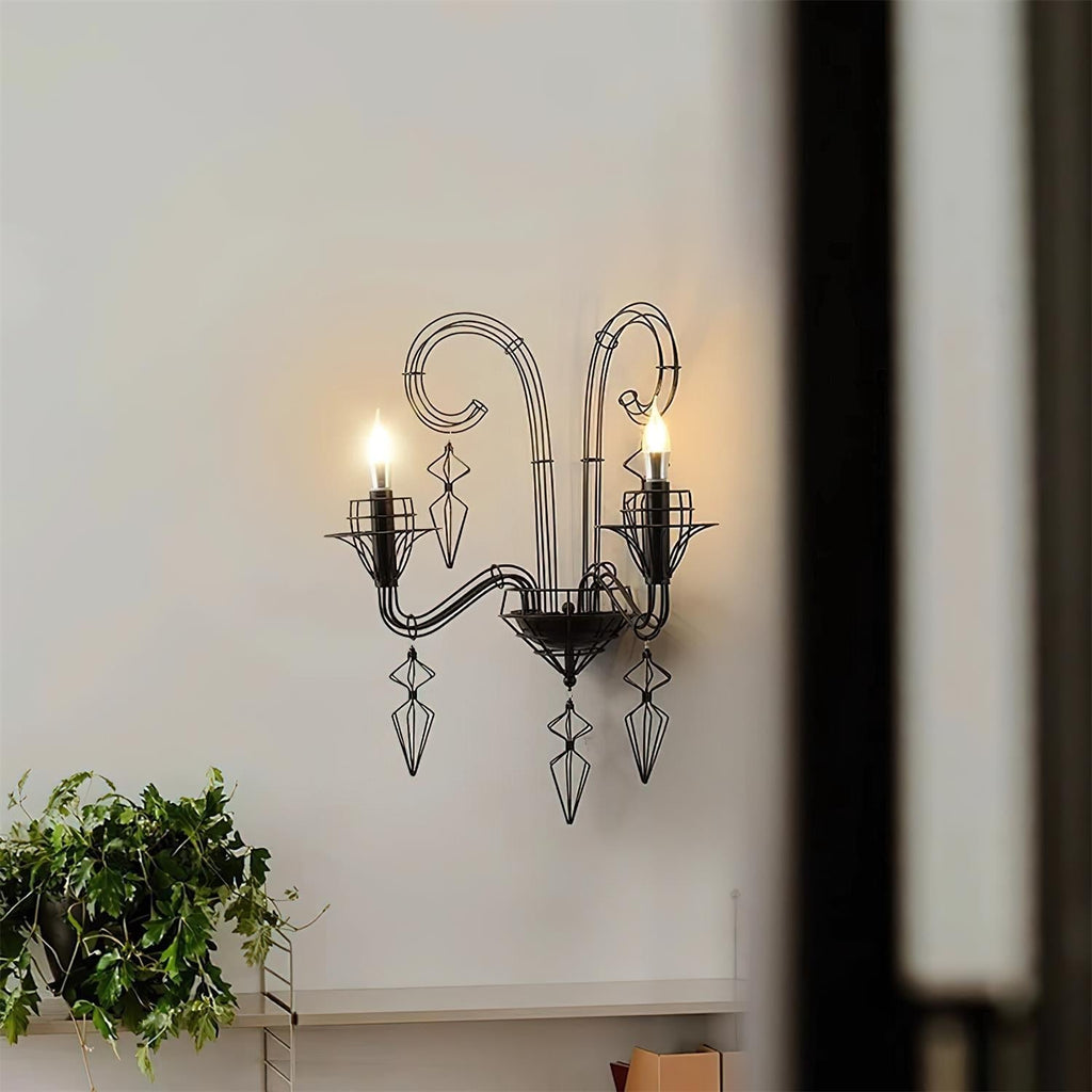Baroque Applique Murale Sculpturale en Fil - Neutralighting
