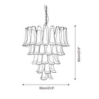 Barovier Lustre Cascade de Pétales en Verre Rose - Neutralighting