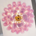 Barovier Lustre Cascade de Pétales en Verre Rose - Neutralighting