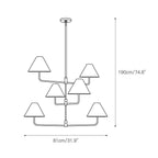 Zoruvyh Étage Ancien Industriel Tissu Métal Lustre - Neutralighting