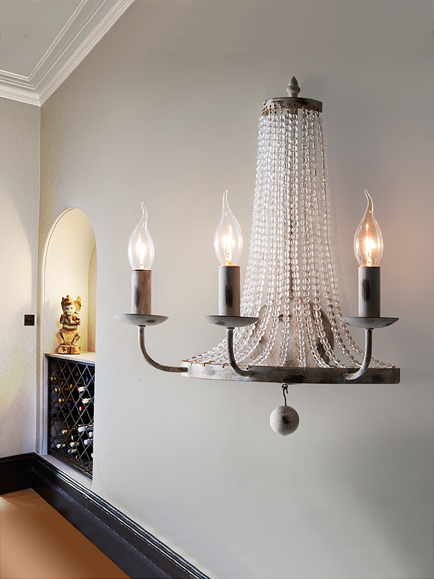 Arvela Vintage Industriel Crystal Applique - Neutralighting