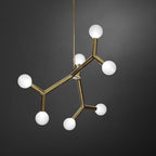 Ulfuvyu Moderne Minimaliste Balle Laiton Verre Lustre - Neutralighting