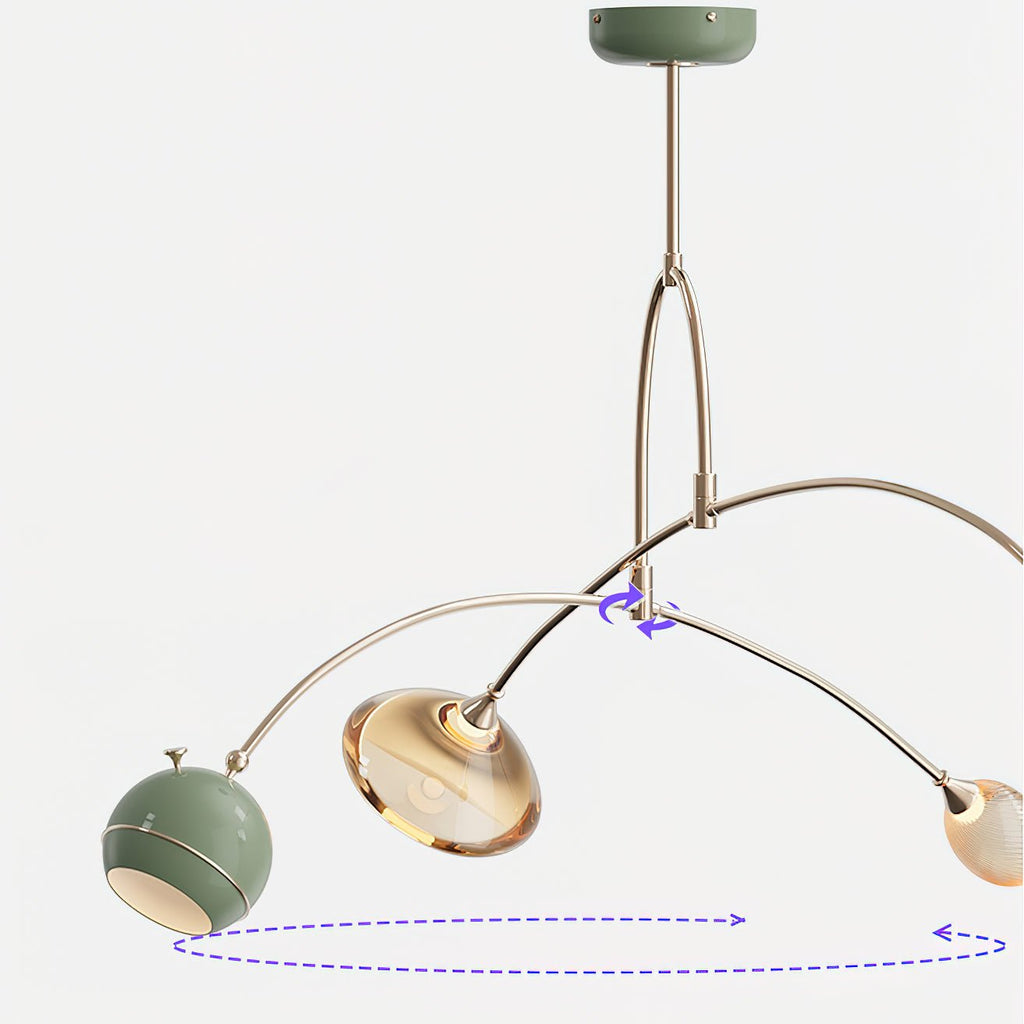 Lustra Chandelier Vert Sci-Fi Élégant - Neutralighting