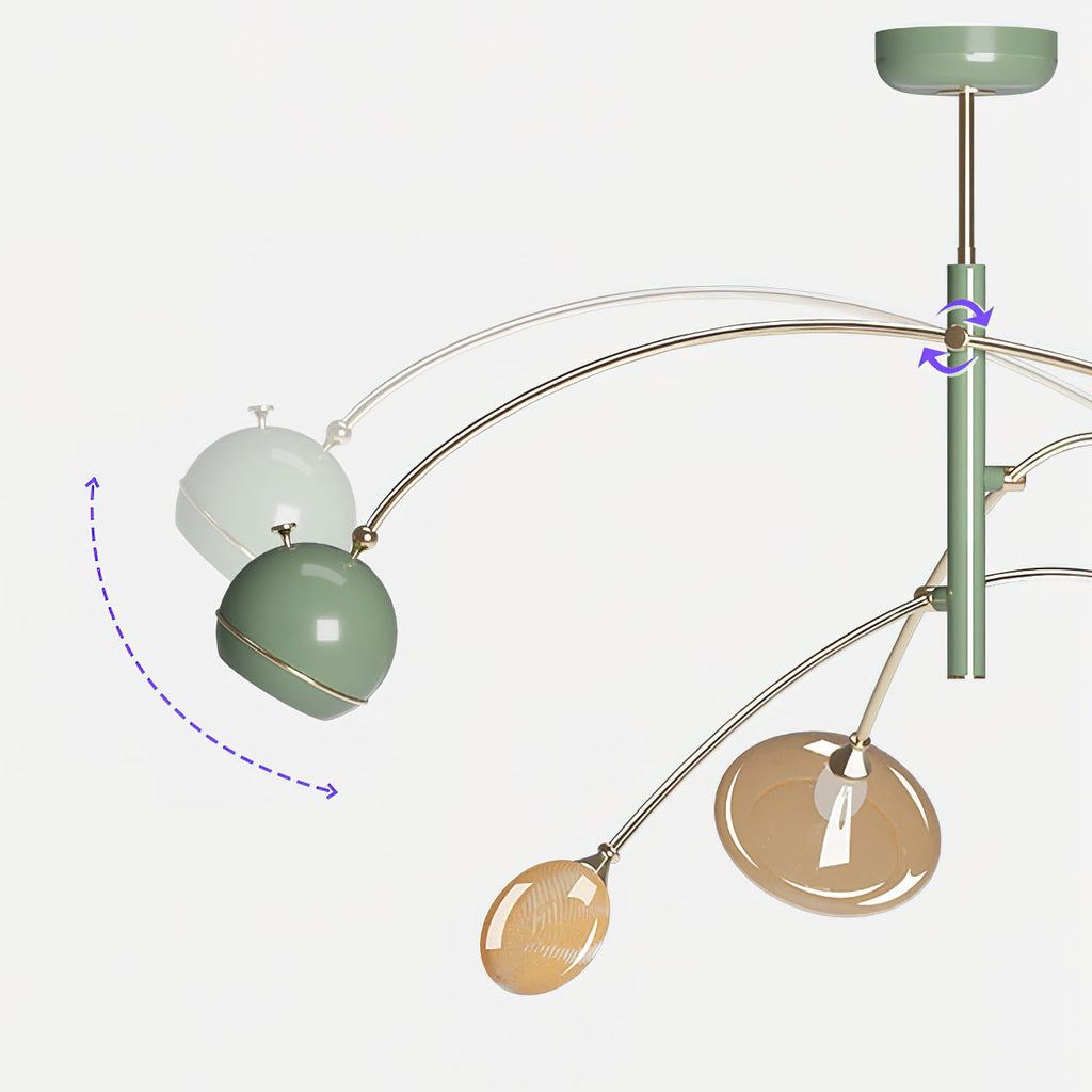 Lustra Chandelier Vert Sci-Fi Élégant - Neutralighting