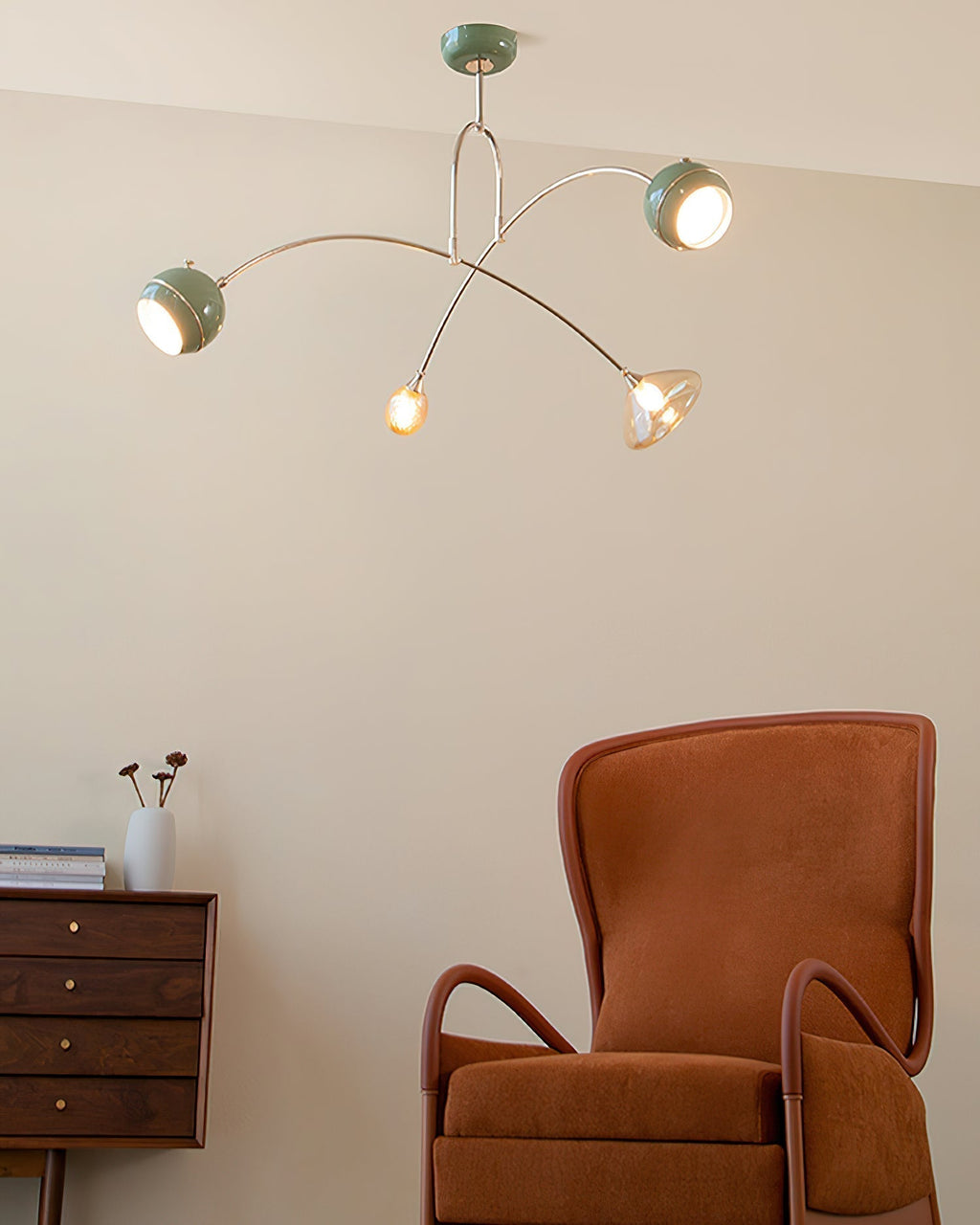 Lustra Chandelier Vert Sci-Fi Élégant - Neutralighting