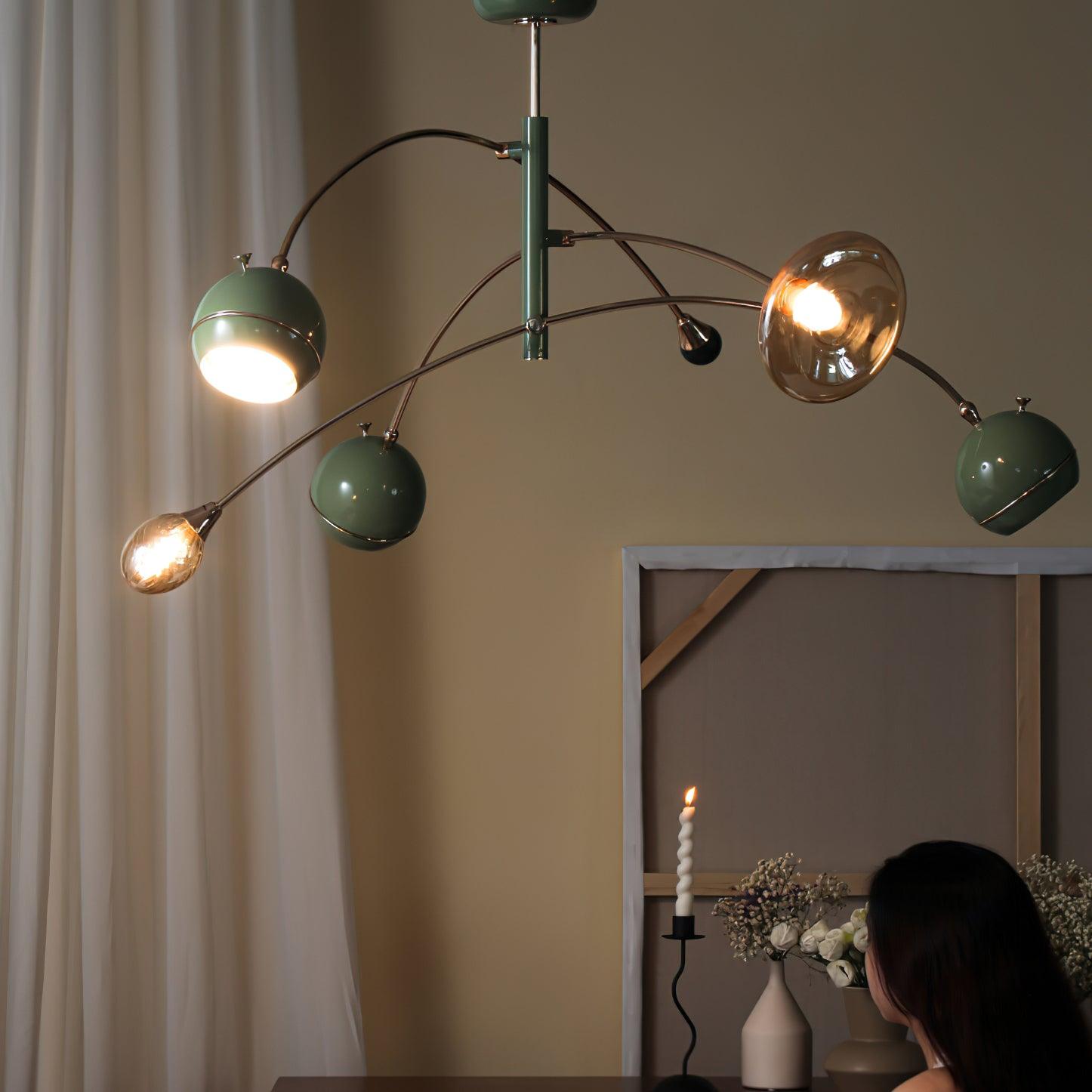 Lustra Chandelier Vert Sci-Fi Élégant - Neutralighting