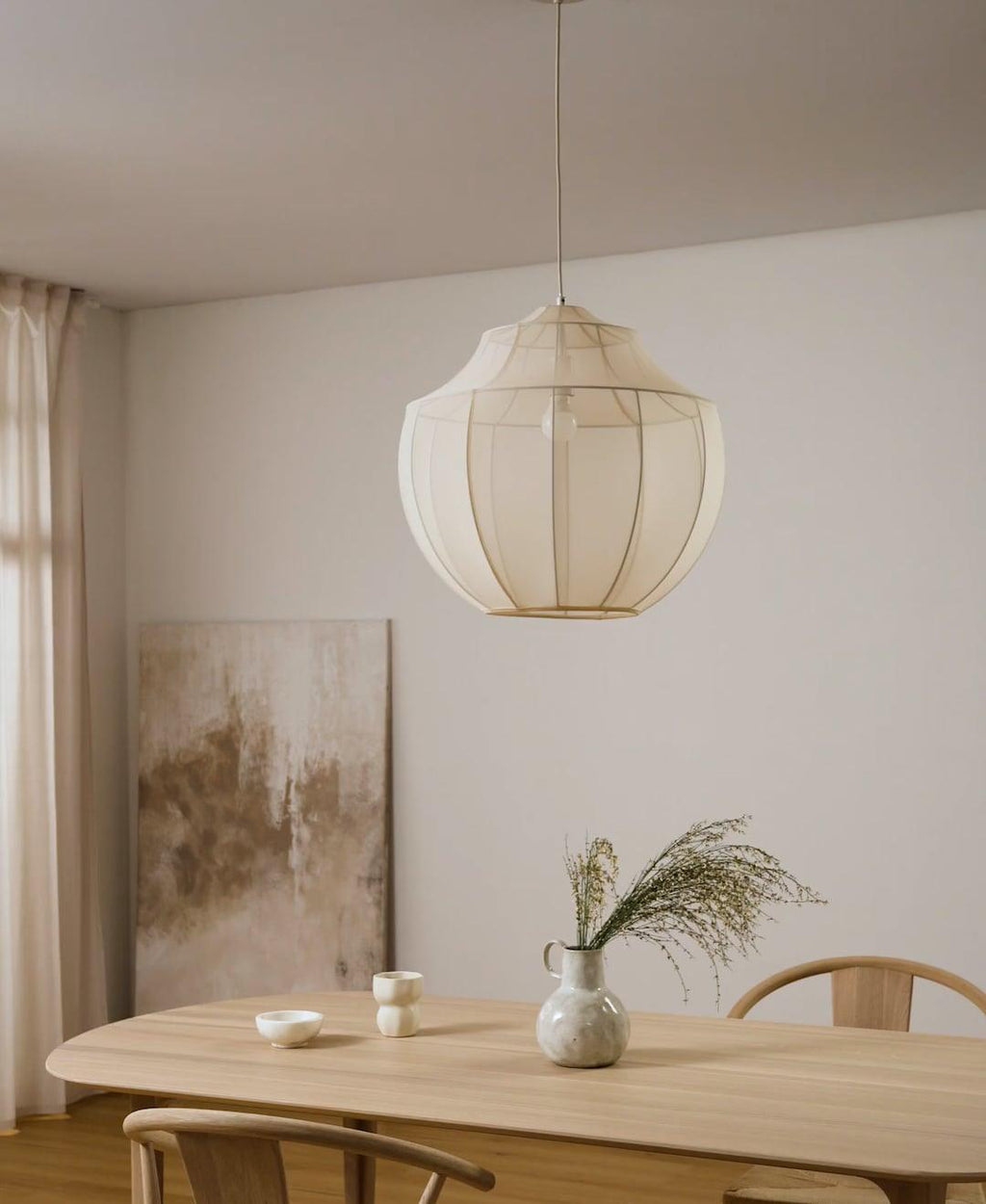 Eraeyra Lampe Suspension en Tissu Maille d'Élégance Premium - Neutralighting
