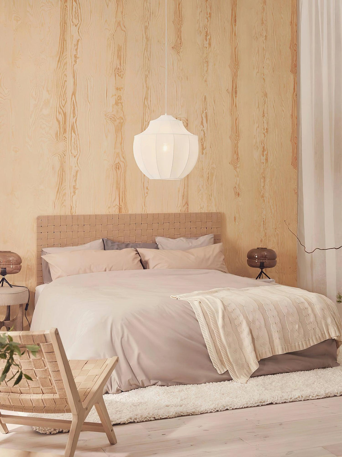 Eraeyra Lampe Suspension en Tissu Maille d'Élégance Premium - Neutralighting