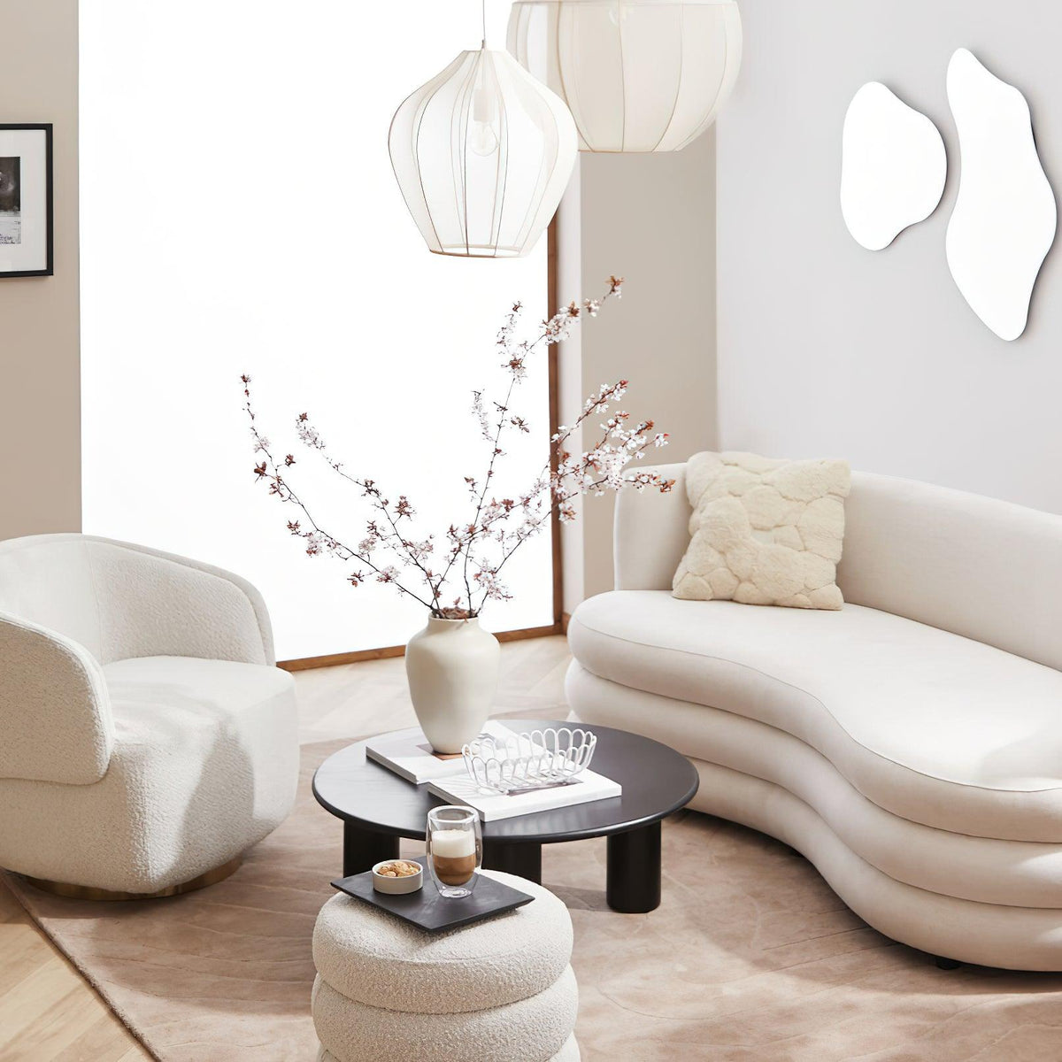 Eraeyra Lampe Suspension en Tissu Maille d'Élégance Premium - Neutralighting