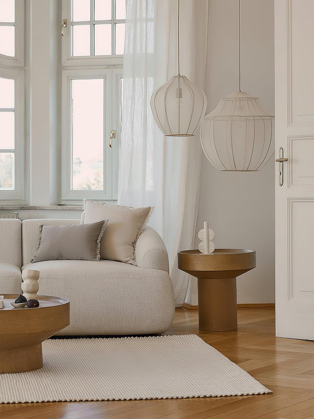 Eraeyra Lampe Suspension en Tissu Maille d'Élégance Premium - Neutralighting