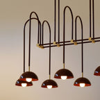 Blikuvyh Ancien Industriel Atelier Laiton Métal Lustre - Neutralighting