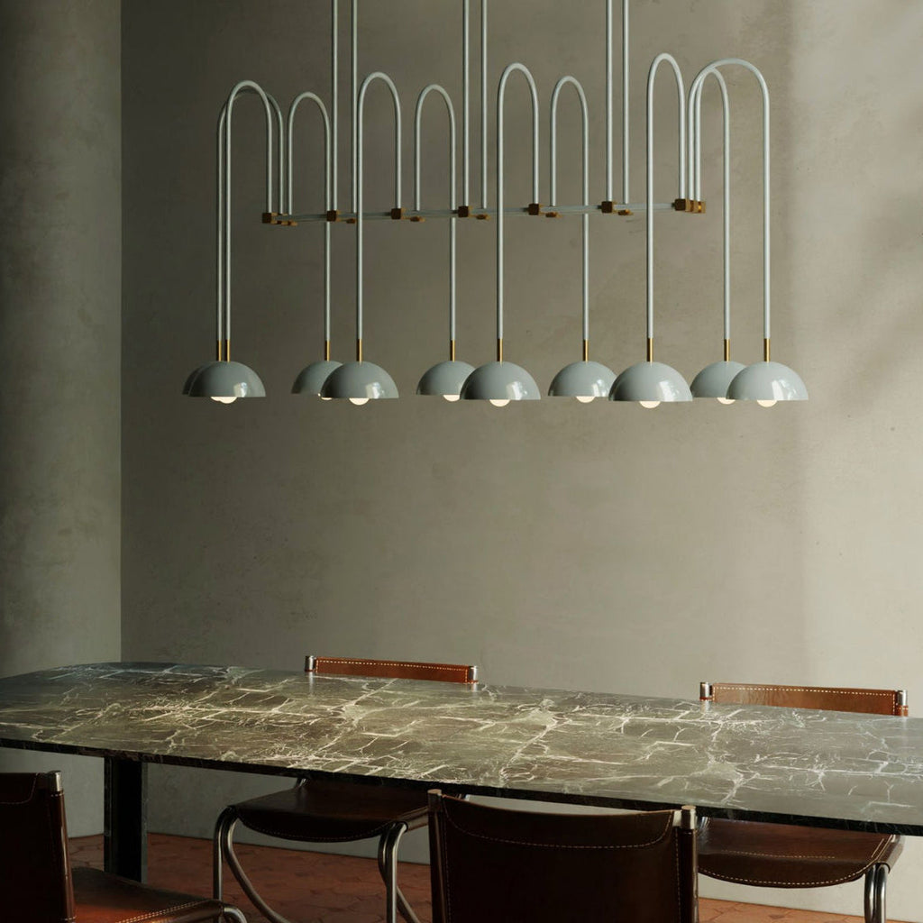 Blikuvyh Ancien Industriel Atelier Laiton Métal Lustre - Neutralighting