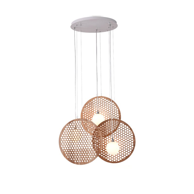 Aurora Chandelier Wooden Plate - Neutralighting
