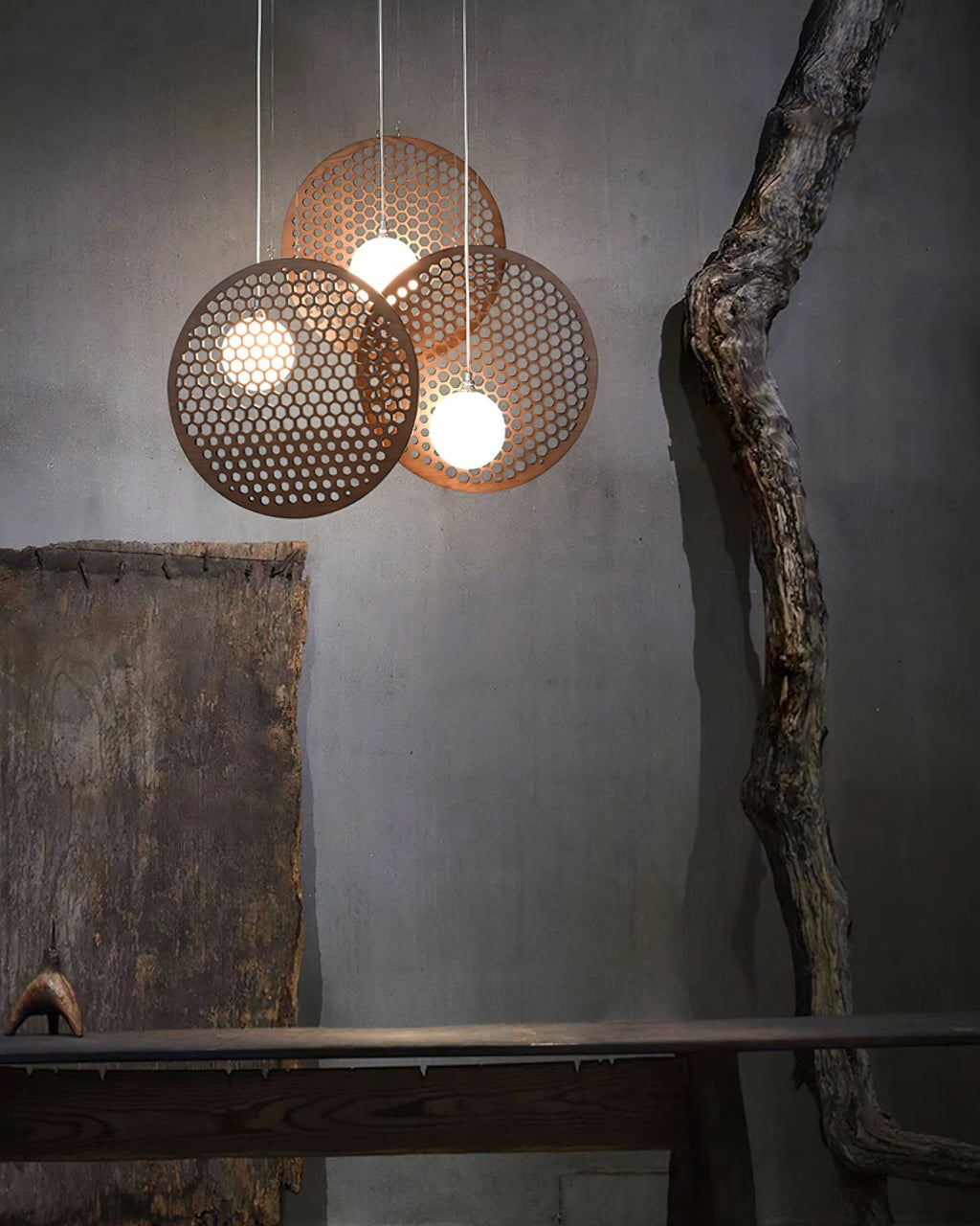 Aurora Chandelier Wooden Plate - Neutralighting
