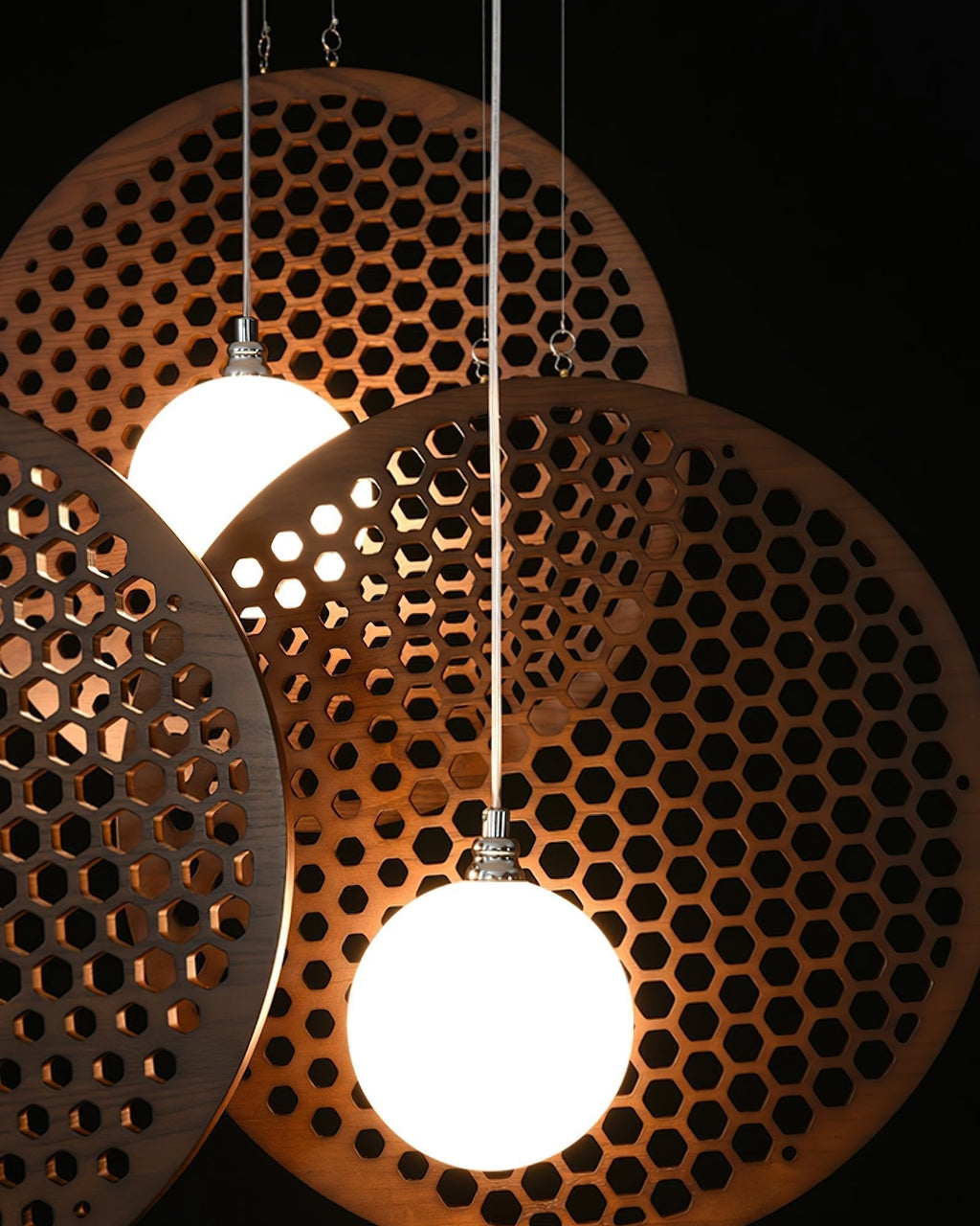 Aurora Chandelier Wooden Plate - Neutralighting