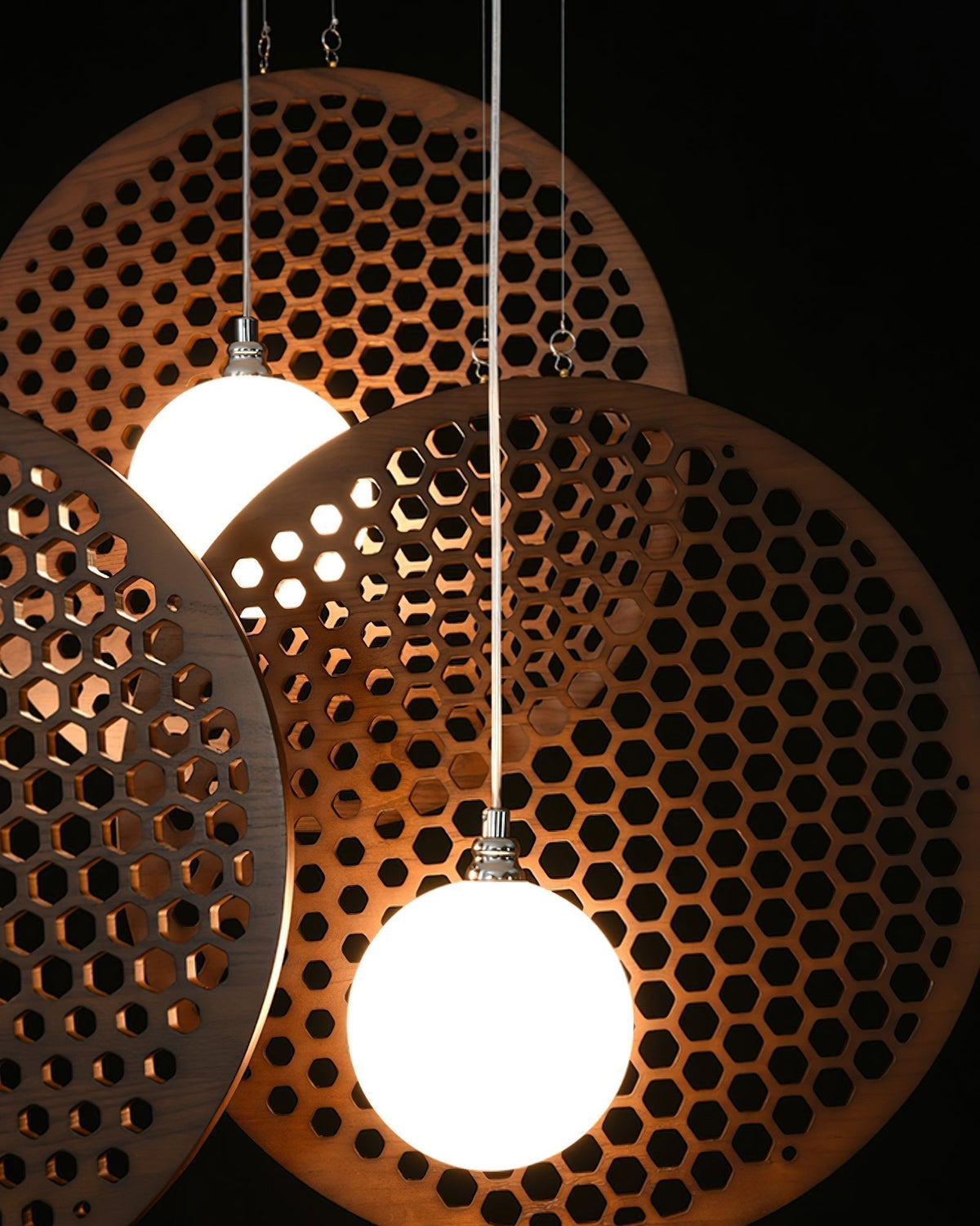 Aurora Chandelier Wooden Plate - Neutralighting