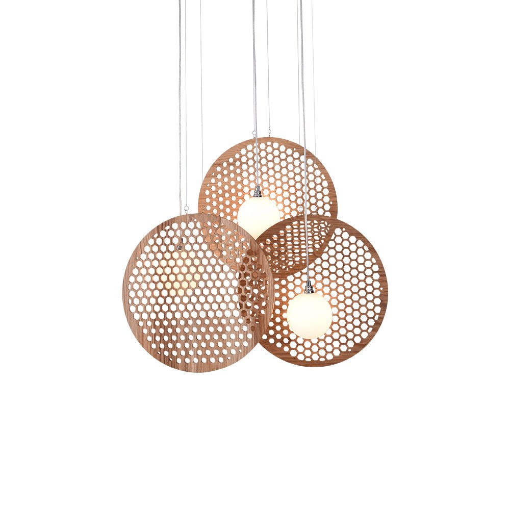 Aurora Chandelier Wooden Plate - Neutralighting