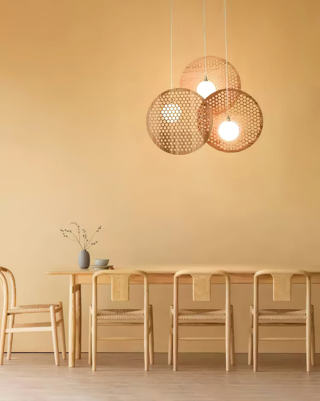 Aurora Chandelier Wooden Plate - Neutralighting