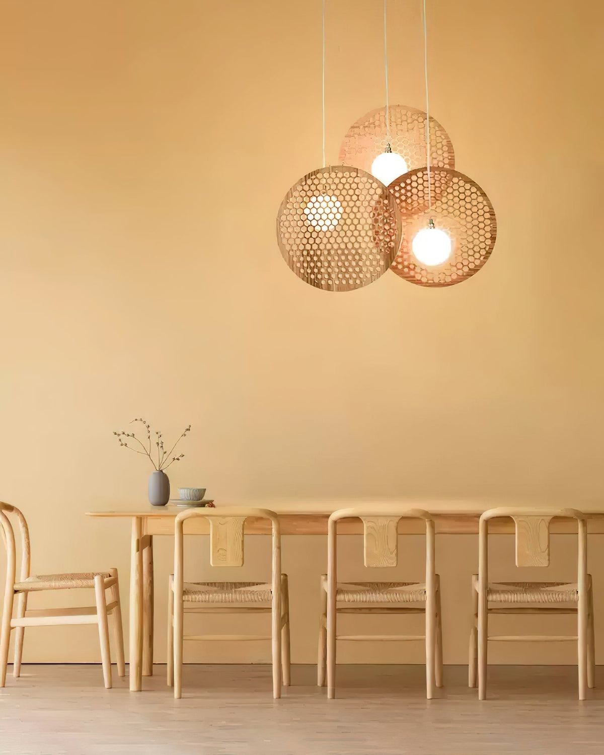 Aurora Chandelier Wooden Plate - Neutralighting