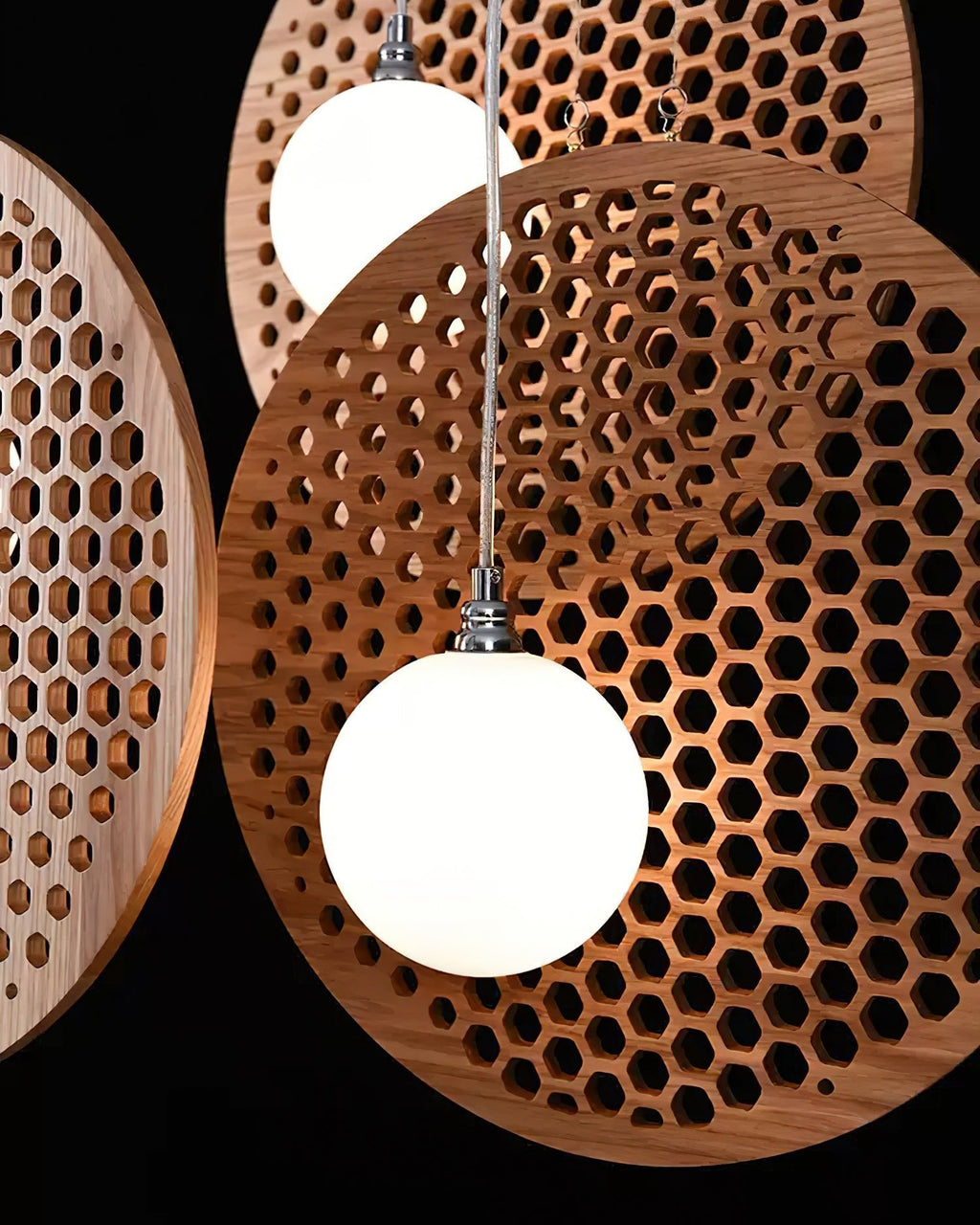 Aurora Chandelier Wooden Plate - Neutralighting