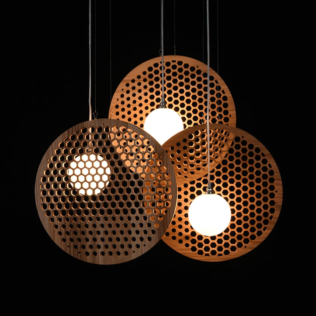 Aurora Chandelier Wooden Plate - Neutralighting