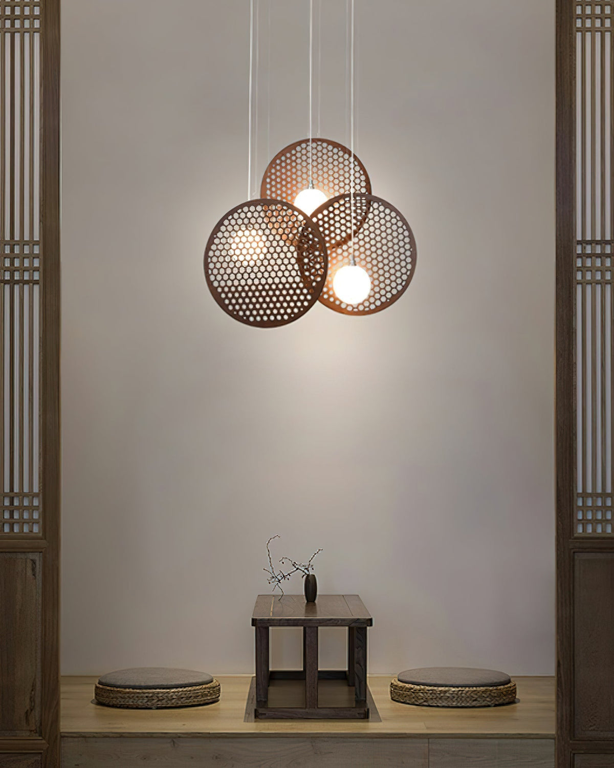 Aurora Chandelier Wooden Plate - Neutralighting