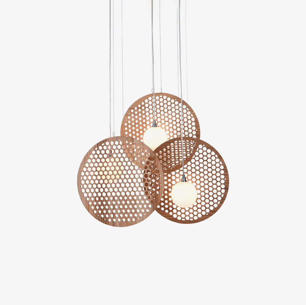 Aurora Chandelier Wooden Plate - Neutralighting
