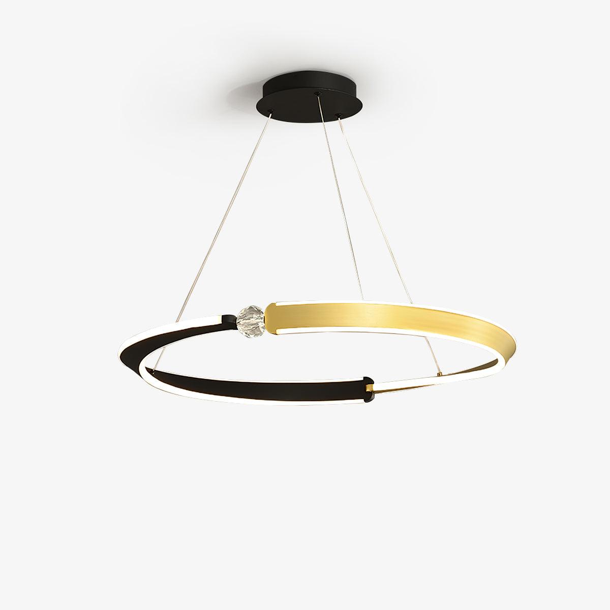Lustra Chandelier Cristal Noir Or Salle à Manger LED - Neutralighting
