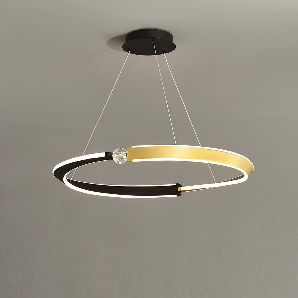 Lustra Chandelier Cristal Noir Or Salle à Manger LED - Neutralighting