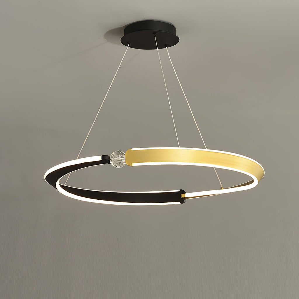 Lustra Chandelier Cristal Noir Or Salle à Manger LED - Neutralighting