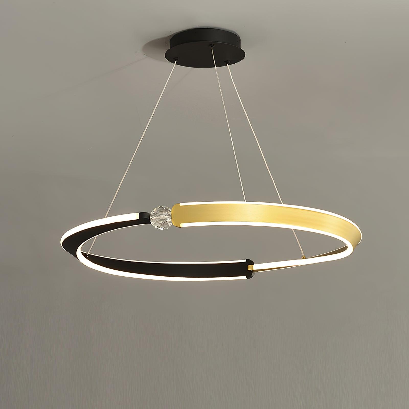 Lustra Chandelier Cristal Noir Or Salle à Manger LED - Neutralighting