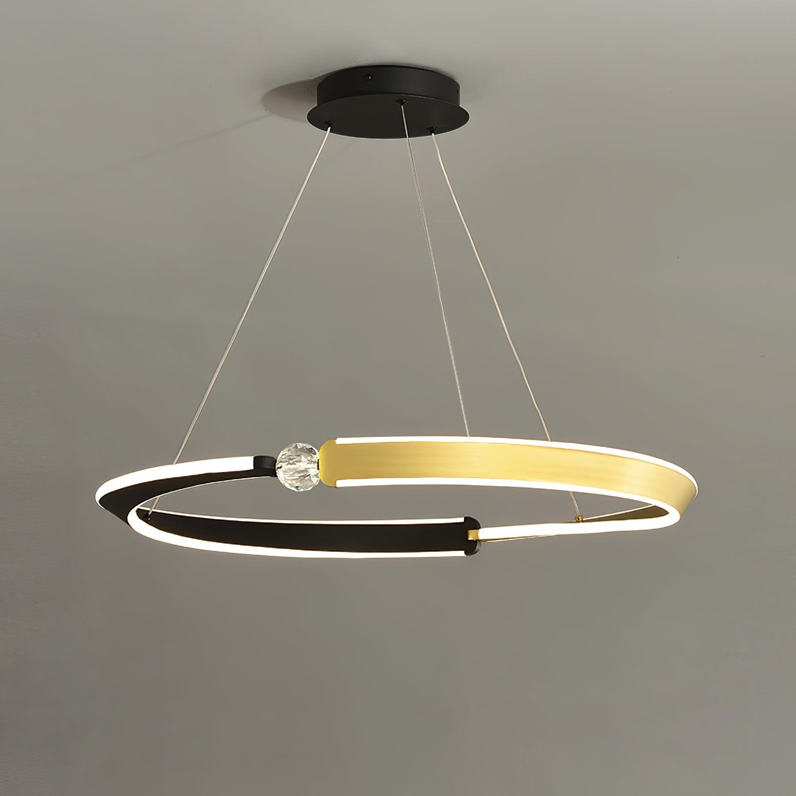 Lustra Chandelier Cristal Noir Or Salle à Manger LED - Neutralighting