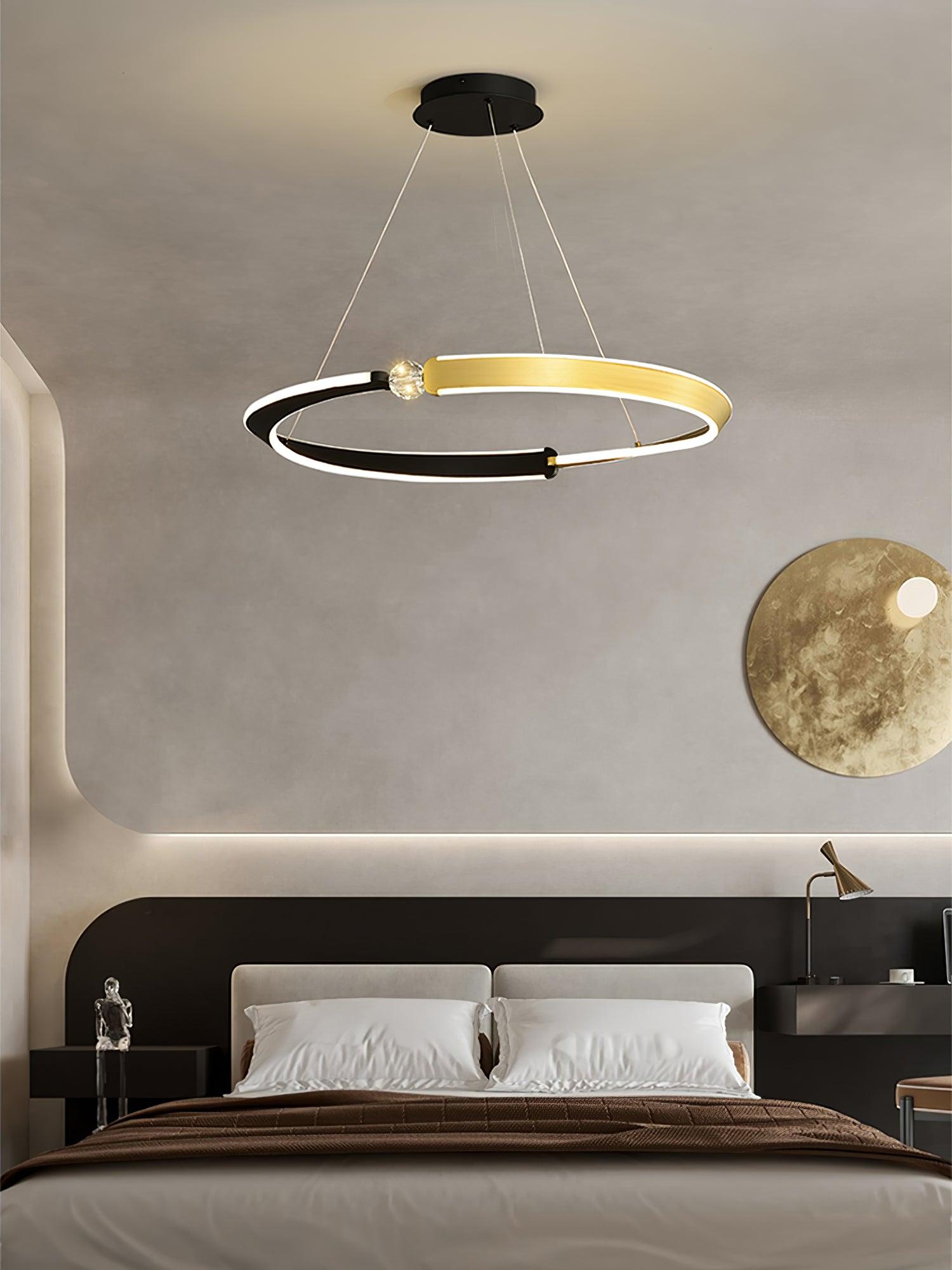 Lustra Chandelier Cristal Noir Or Salle à Manger LED - Neutralighting
