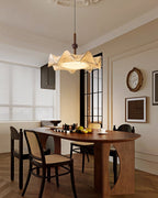 Zoshaos Suspension en Tissu Vintage et Bois Élégant - Neutralighting