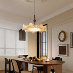 Zoshaos Suspension en Tissu Vintage et Bois Élégant - Neutralighting