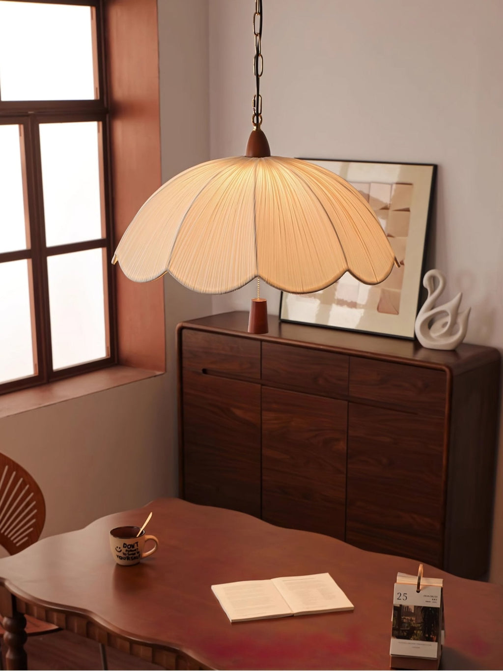 Vephael Suspension en Tissu Art Nouveau - Neutralighting