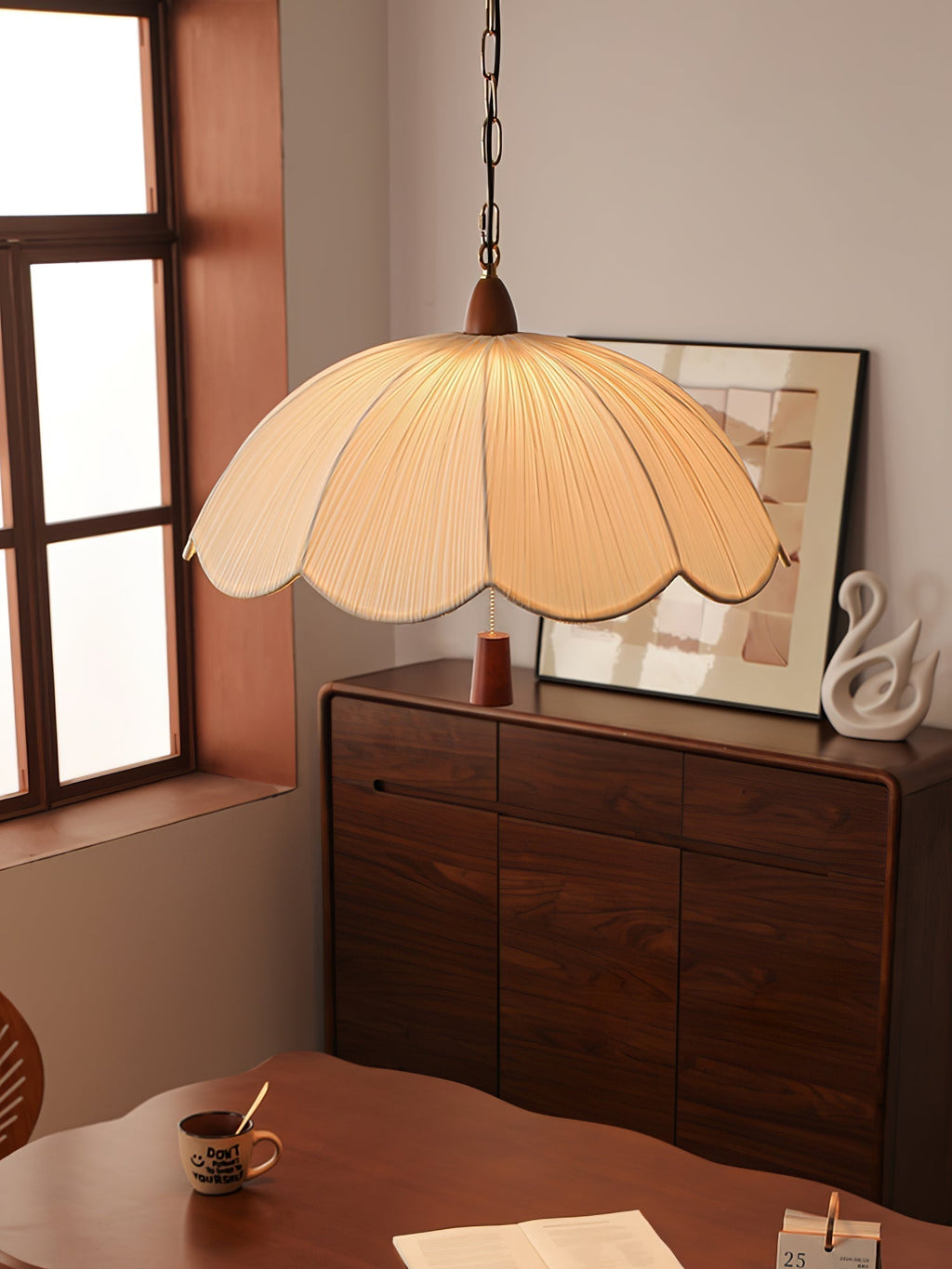 Vephael Suspension en Tissu Art Nouveau - Neutralighting