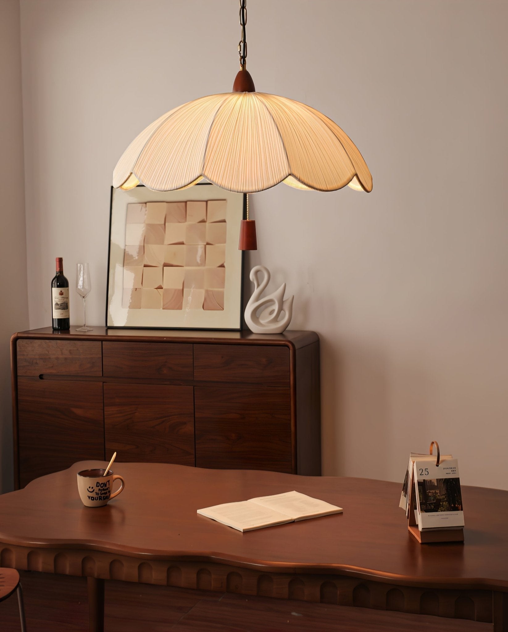 Vephael Suspension en Tissu Art Nouveau - Neutralighting