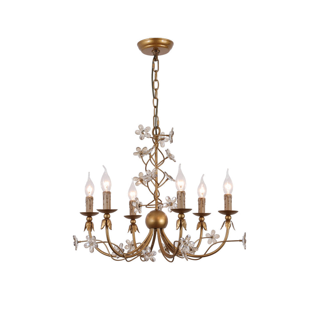 Ornuvyu Postmodern Luxe Clair Métal Cristal Lustre - Neutralighting
