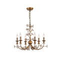 Ornuvyu Postmodern Luxe Clair Métal Cristal Lustre - Neutralighting